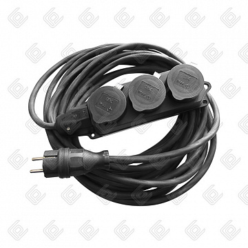 Удлинитель силовой КГ 3 х2,5 (10 м, 3 гнезда, IP44)