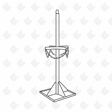 Стойка для газовых баллонов ПБП-06-107 (4 шт по 40л/50л выс.давления.)