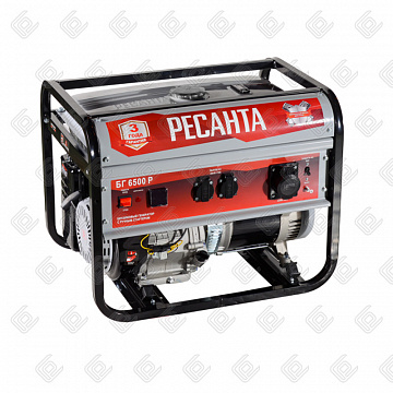 Электрогенератор РЕСАНТА БГ 6500 Р (220 В, бензин, р/старт)