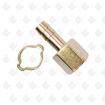 Переходник 1/4 F резьба на ёлочку 8 мм (с обжимом 8х13), FUBAG