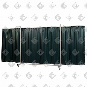 Защитный сварочный экран Robusto Triptych XL "GREEN-9" 435х210см с темно-зеленой матовой шторой