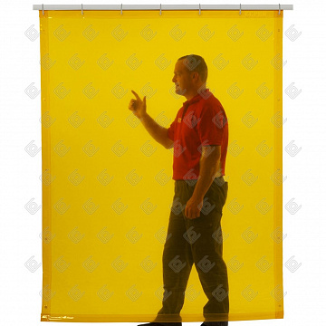 Защитная штора «YELLOW» CEPRO 200x140см (прозрачная, 2000x1400мм, от пыли и возд. потоков)