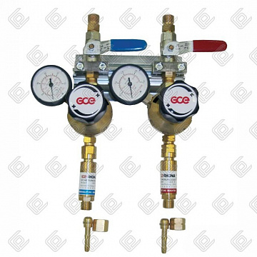 Двойной блок Uniset+FBA Кислород/Пропан, 0768240 GCE (вх. G3/8", вых. G3/8", G3/8"LH)