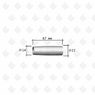 Сопло газовое круто коническое ф 14,0/67,0 мм, BINZEL