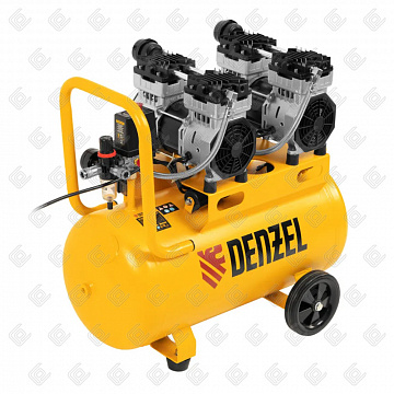 Компрессор поршневой DLS1500/50 безмасляный (220 В, 50 л), DENZEL